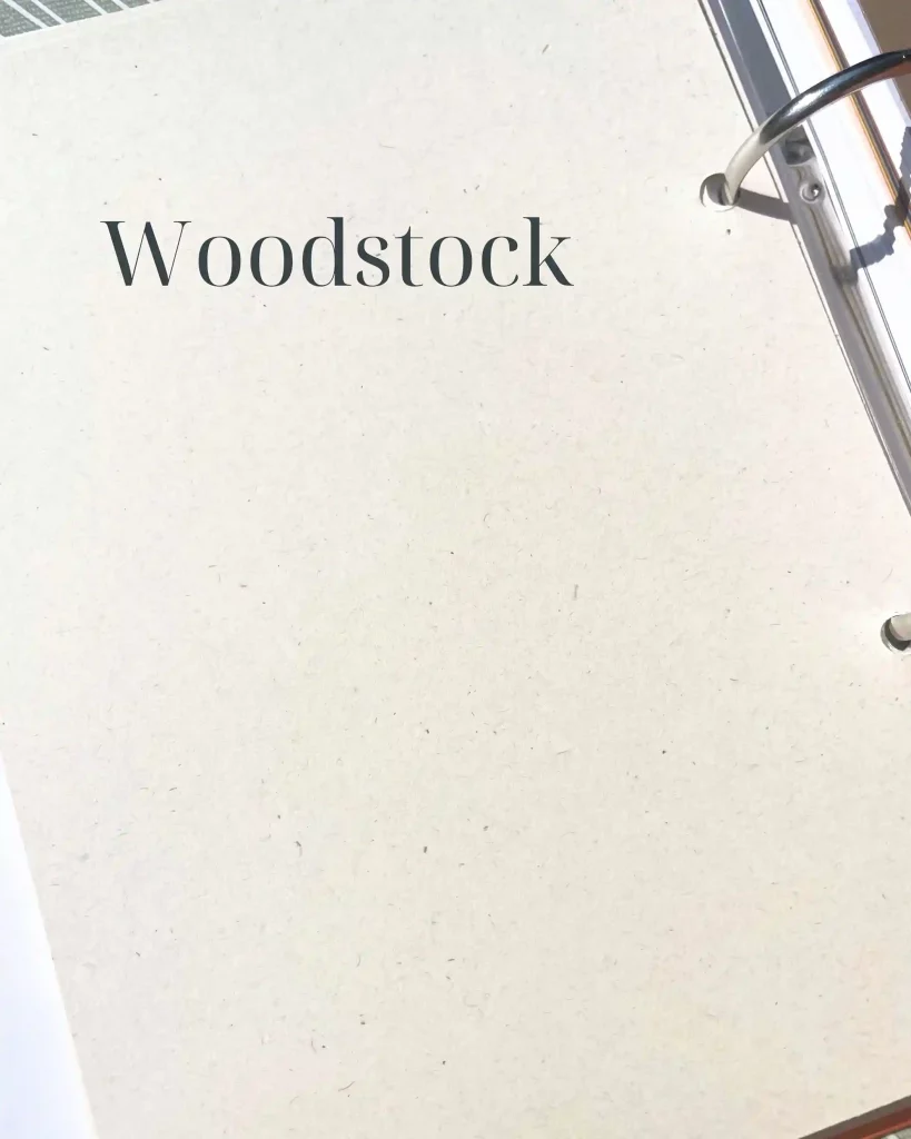 Carta Woodstok per partecipazioni di matrimonmio