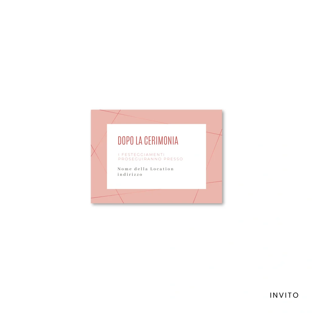 grafica wedding - partecipazione per matrimonio a tema destino romantico