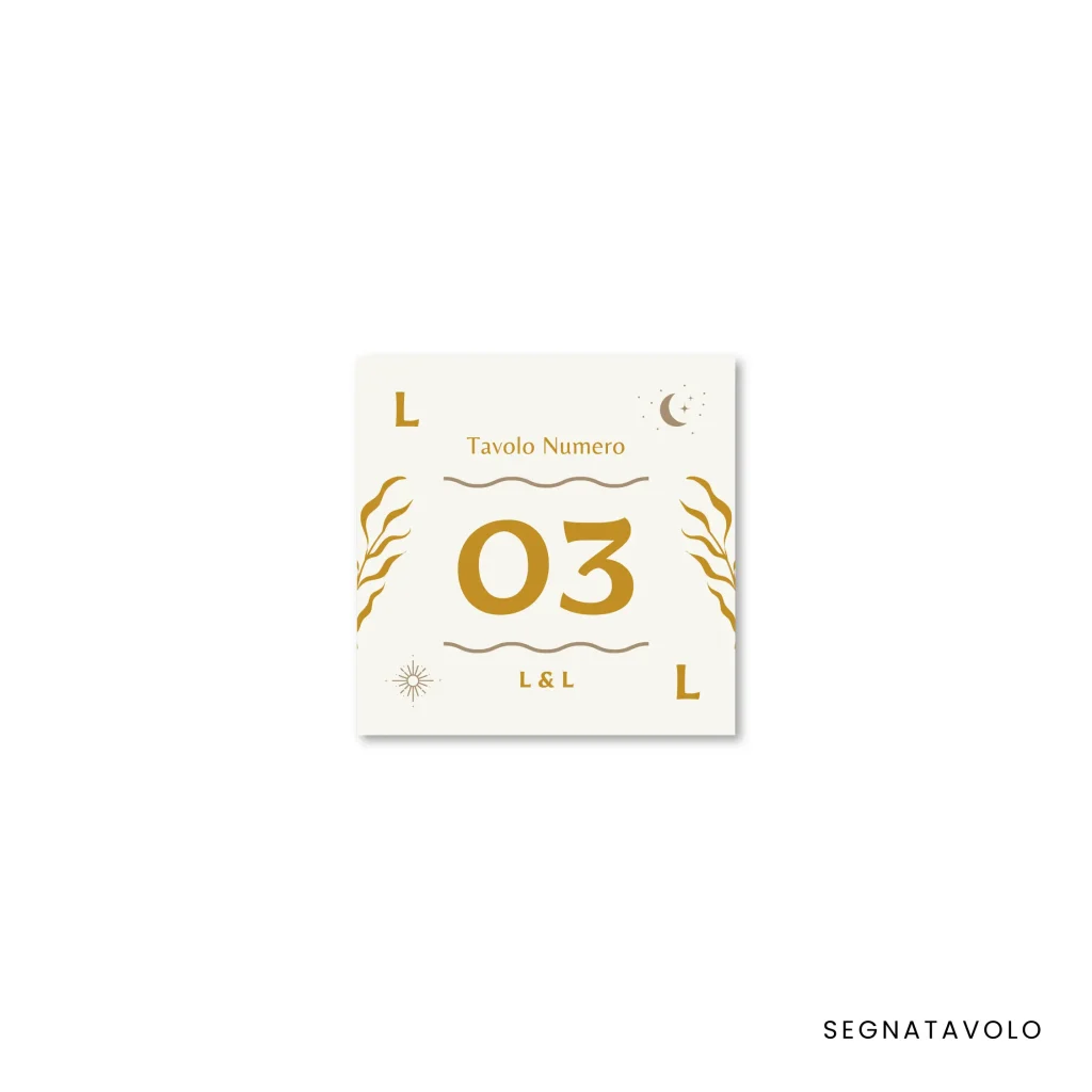 grafica wedding - segnatavolo per matrimonio a tema boho chic