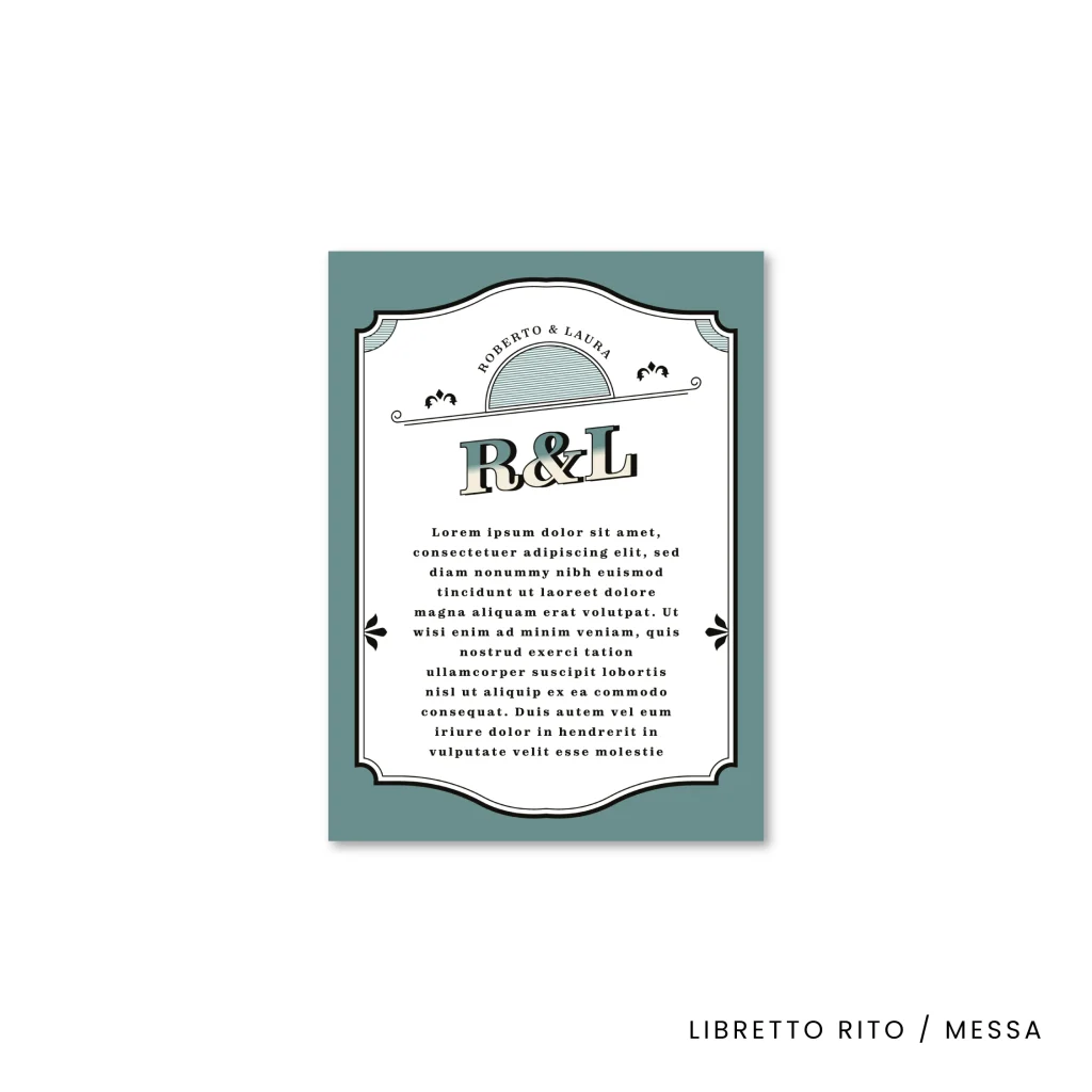 grafica wedding - libretto rito per matrimonio a tema vintage
