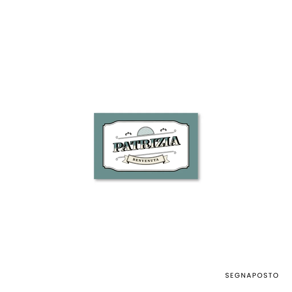 grafica wedding - segnaposto per matrimonio a tema vintage