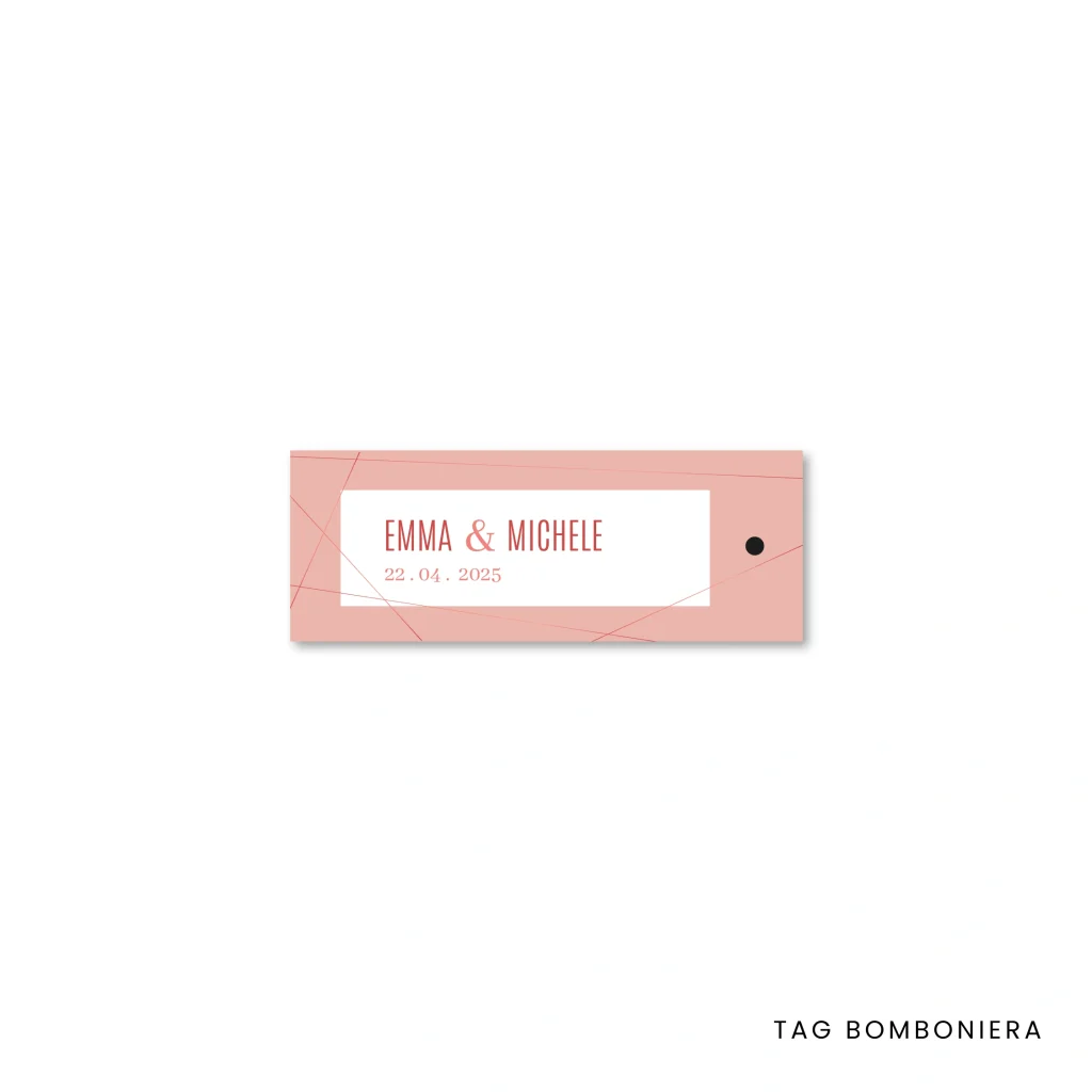 grafica wedding - etichetta bomboniera per matrimonio a tema destino romantico
