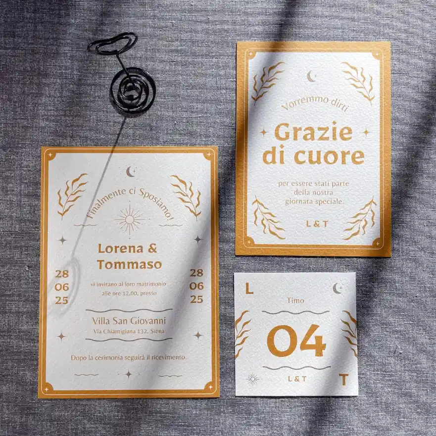 grafica wedding - coordinato per matrimonio a tema boho chic