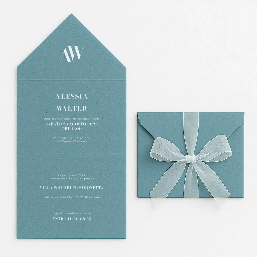 grafica wedding - partecipazione ballet azzurra