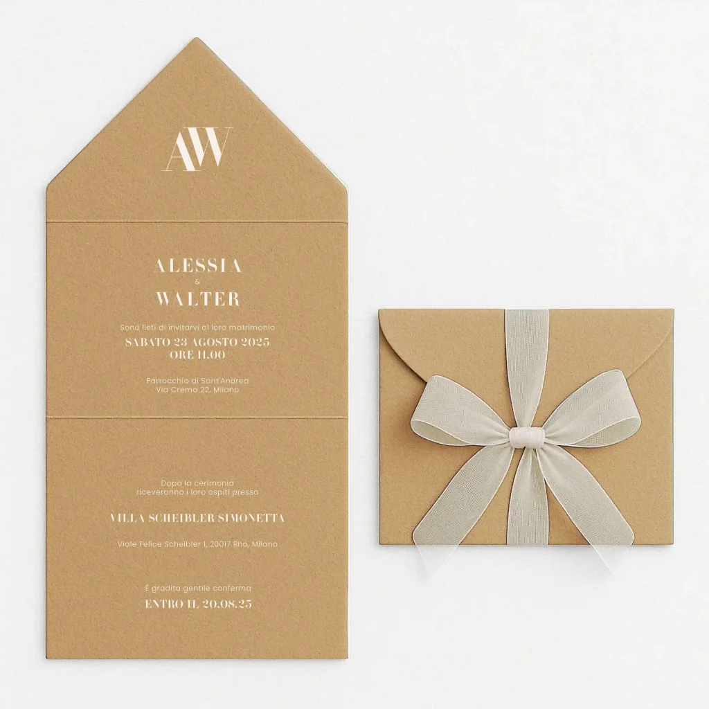 grafica wedding - partecipazione ballet kraft