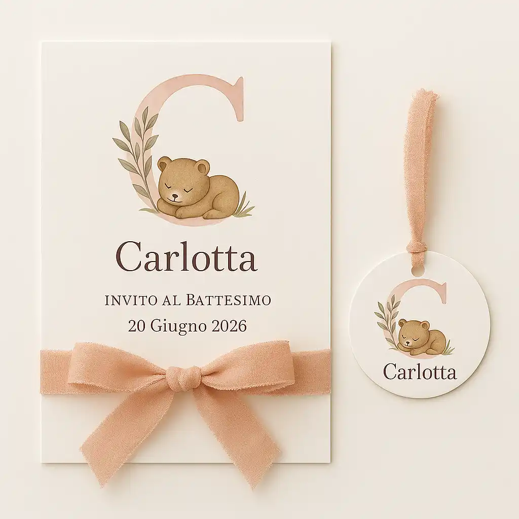 Grafica personalizzata per Battesimi - grafica wedding