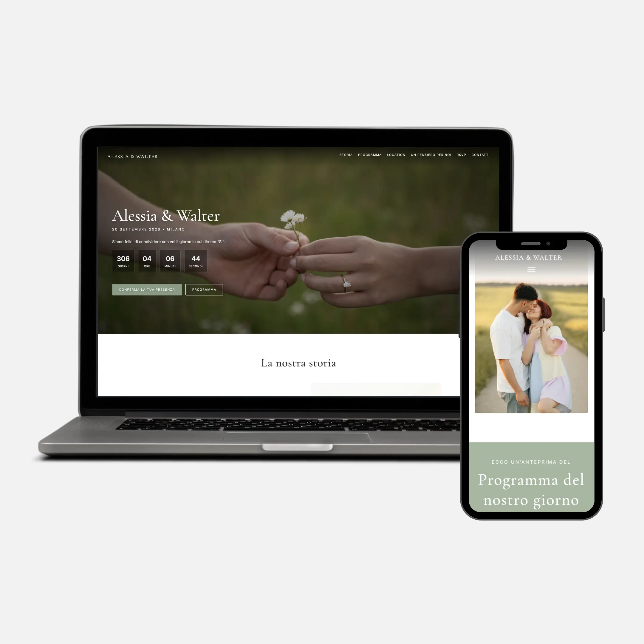 Sito Web Matrimonio: il servizio completo e personalizzato di Grafica Wedding