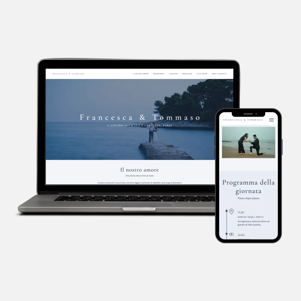 Sito web matrimonio - invito digitale - wedding website - grafica wedding