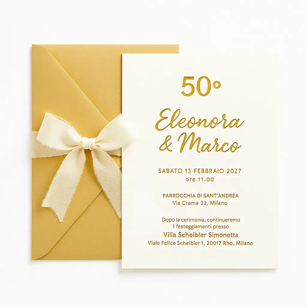 Grafica personalizzata per Anniversari di Matrimonio​ - Grafica Wedding