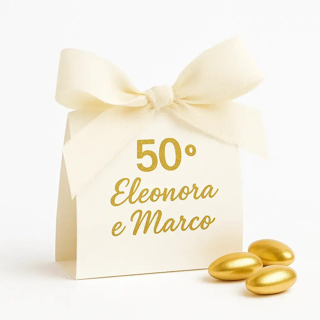 Portaconfetti per nozze d'oro - Grafica Wedding
