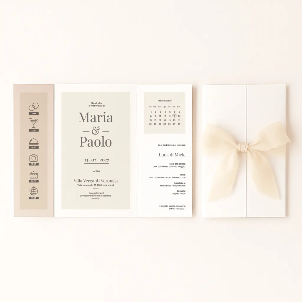 partecipazione di nozze editoriale champagne