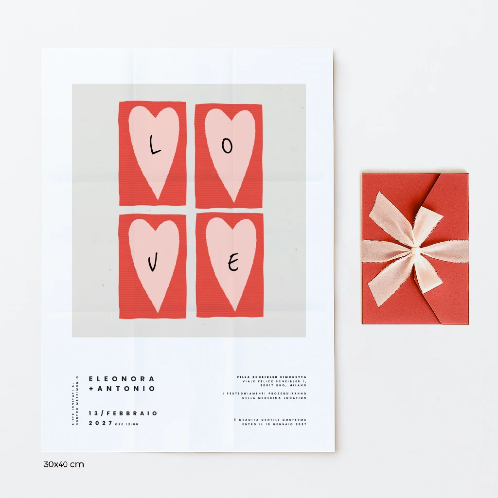 Partecipazioni di nozze pocket - love - Grafica Wedding