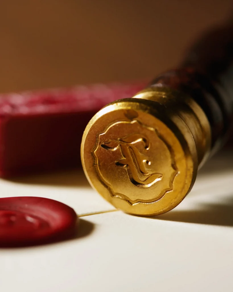 Partecipazioni con sigillo in ceralacca: dettagli su misura - grafica wedding