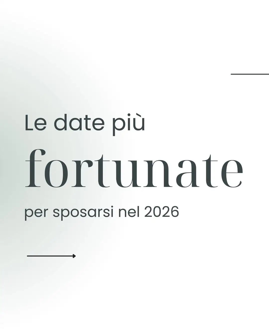 Le date più fortunate per sposarsi nel 2026 🍀
