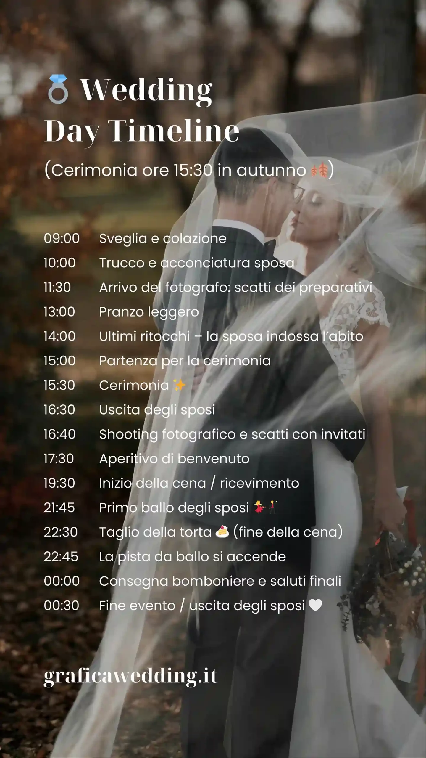Matrimonio d’autunno: la Wedding Day Timeline 🍂✨