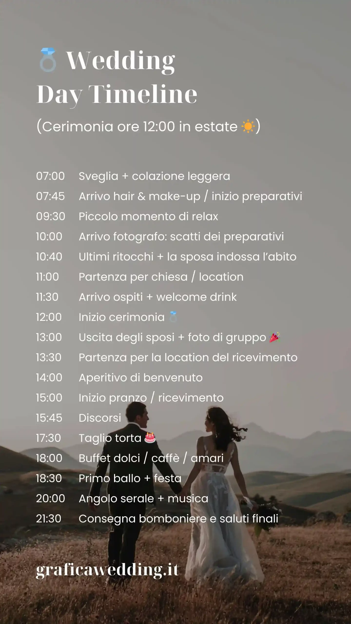 Matrimonio d’estate: la Wedding Day Timeline ☀️