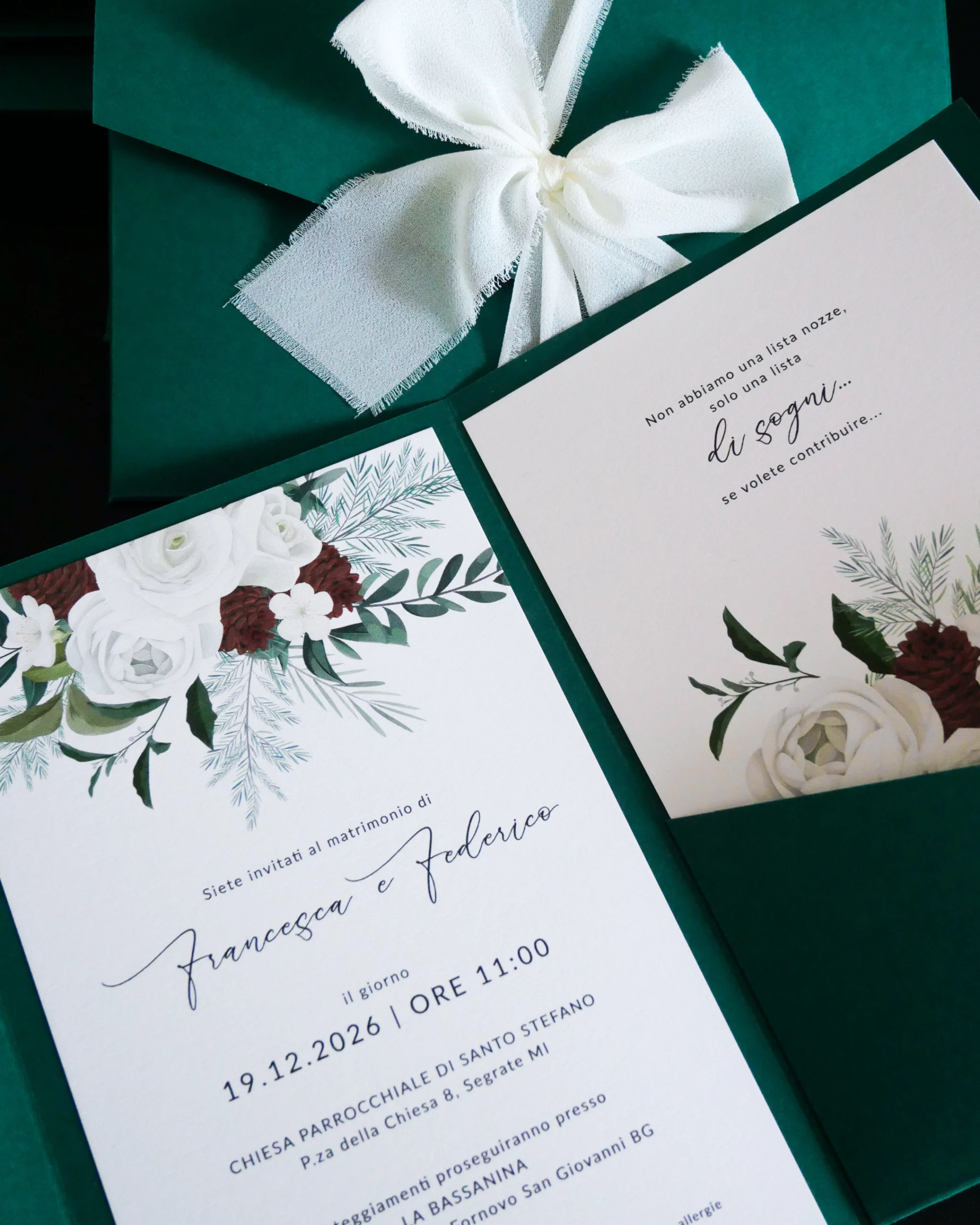 partecipazione modello pocket con tasca - grafica wedding