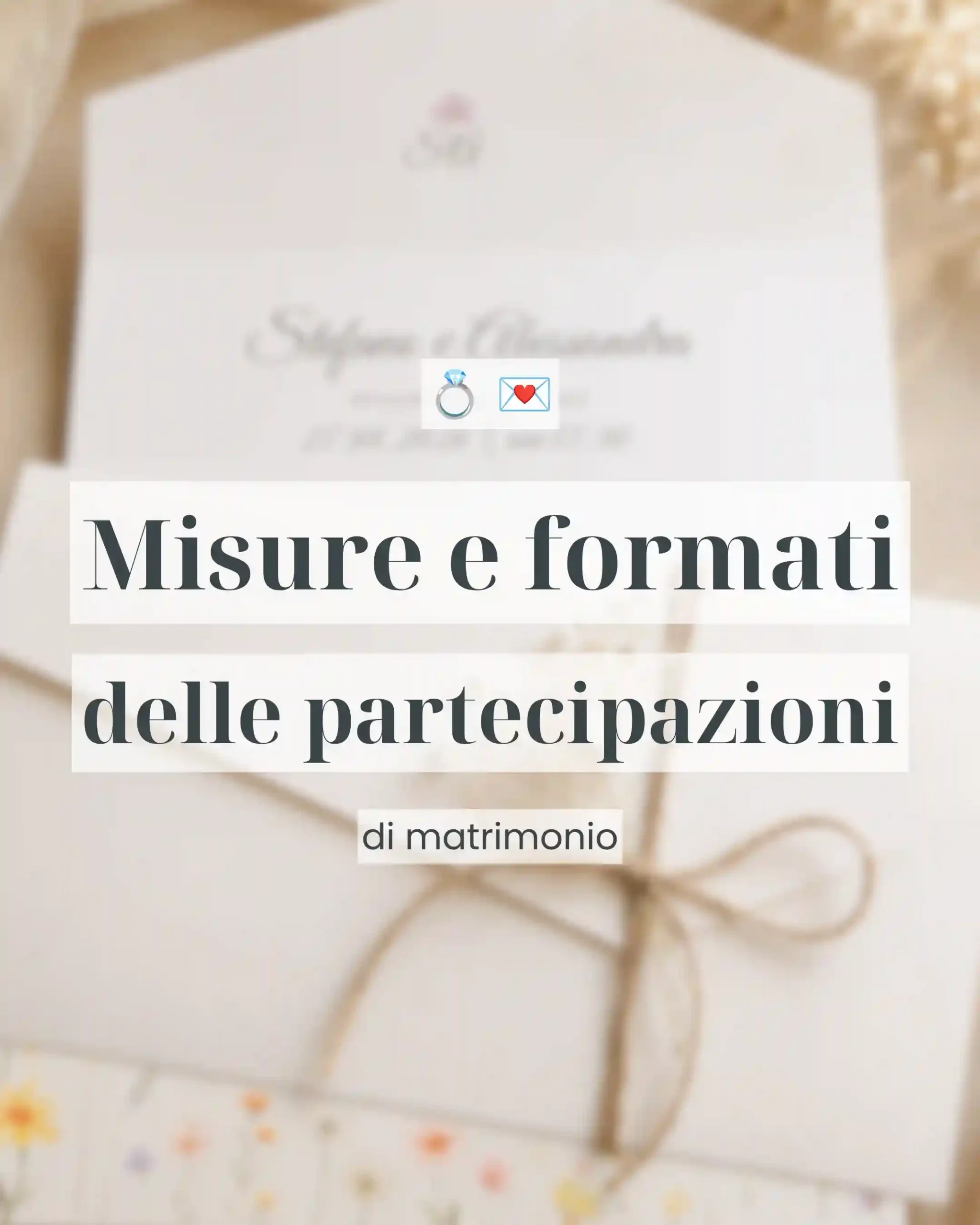 Misure e formati delle partecipazioni di matrimonio