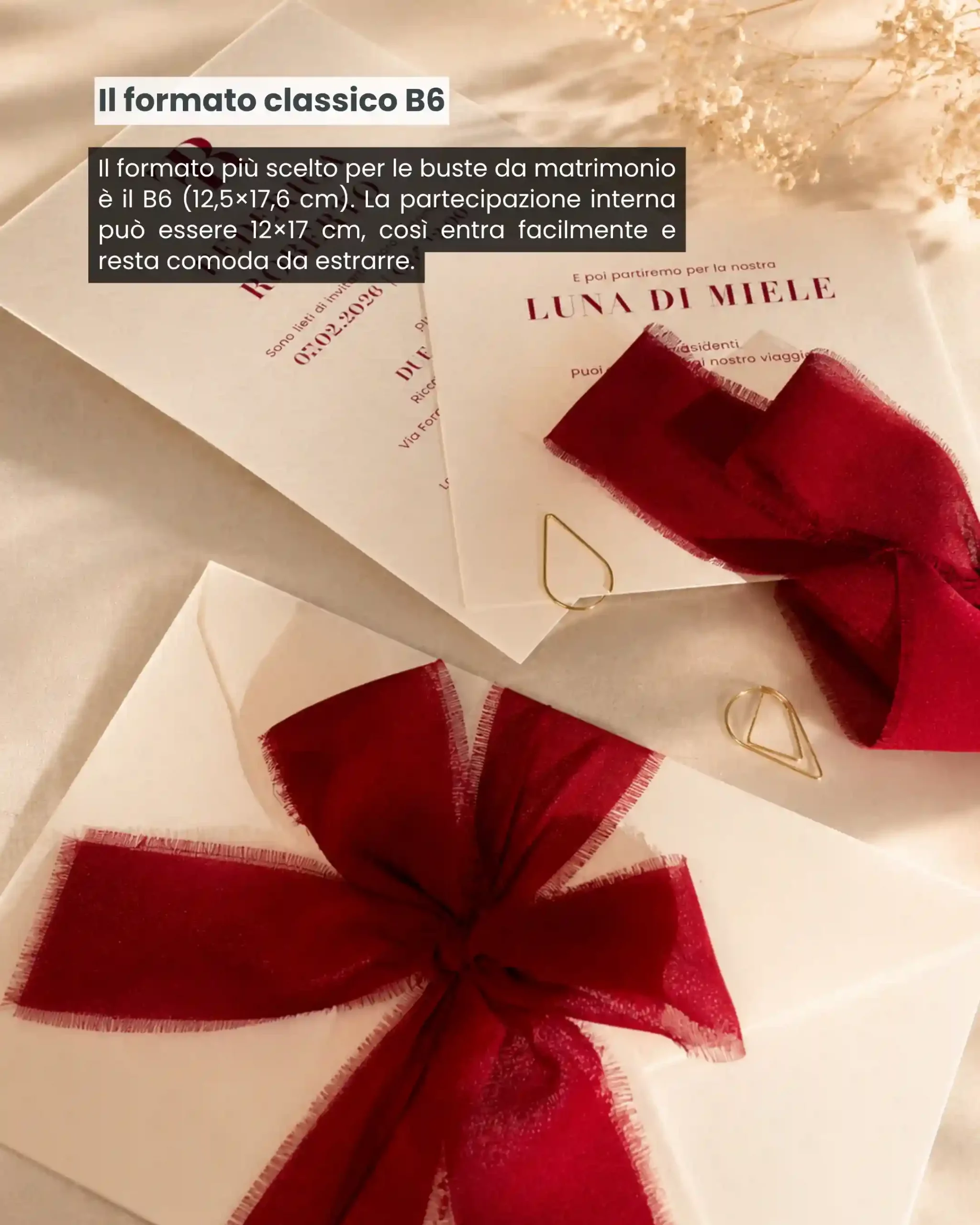 Misure e formati delle partecipazioni di matrimonio - grafica wedding