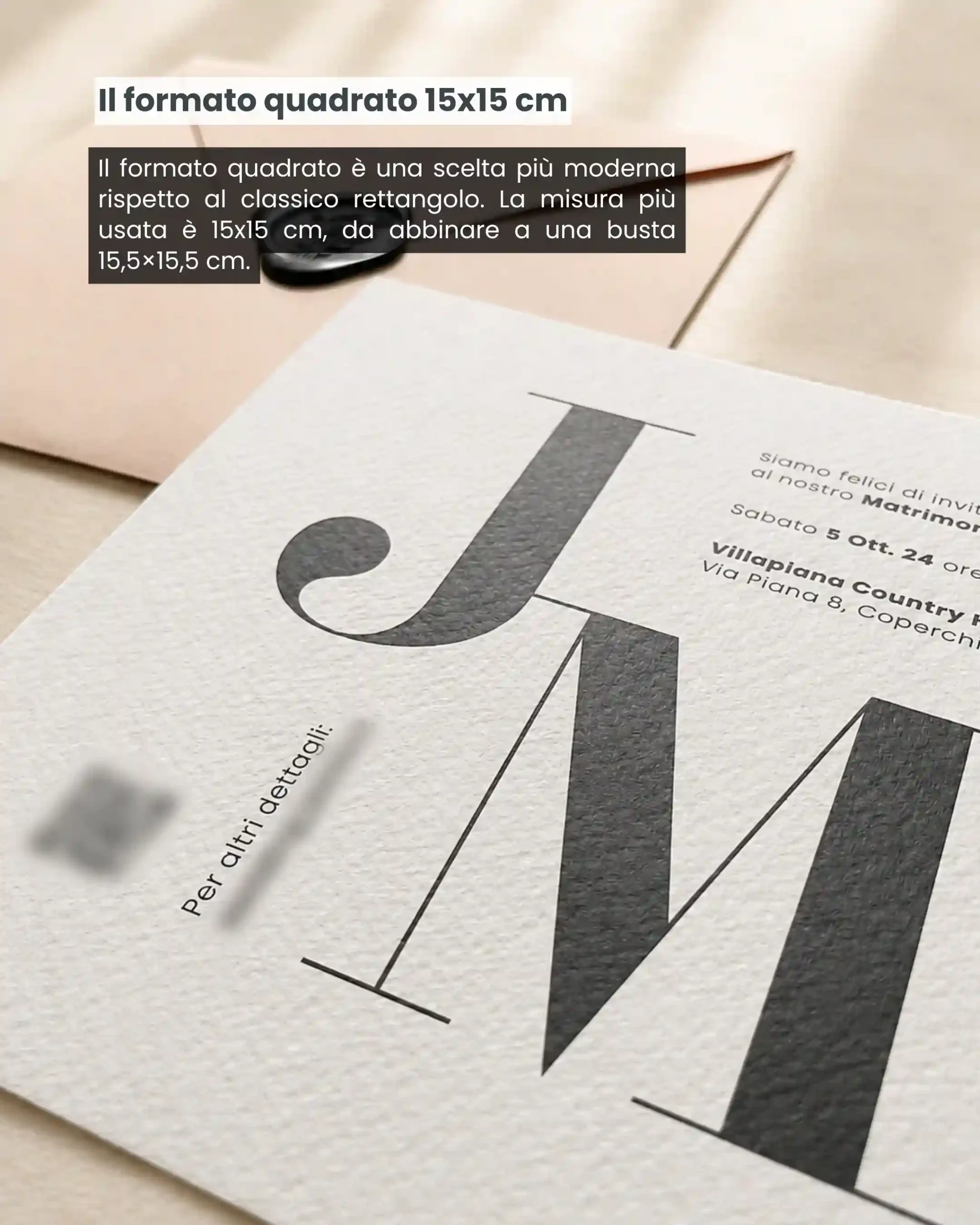 Misure e formati delle partecipazioni di matrimonio - grafica wedding