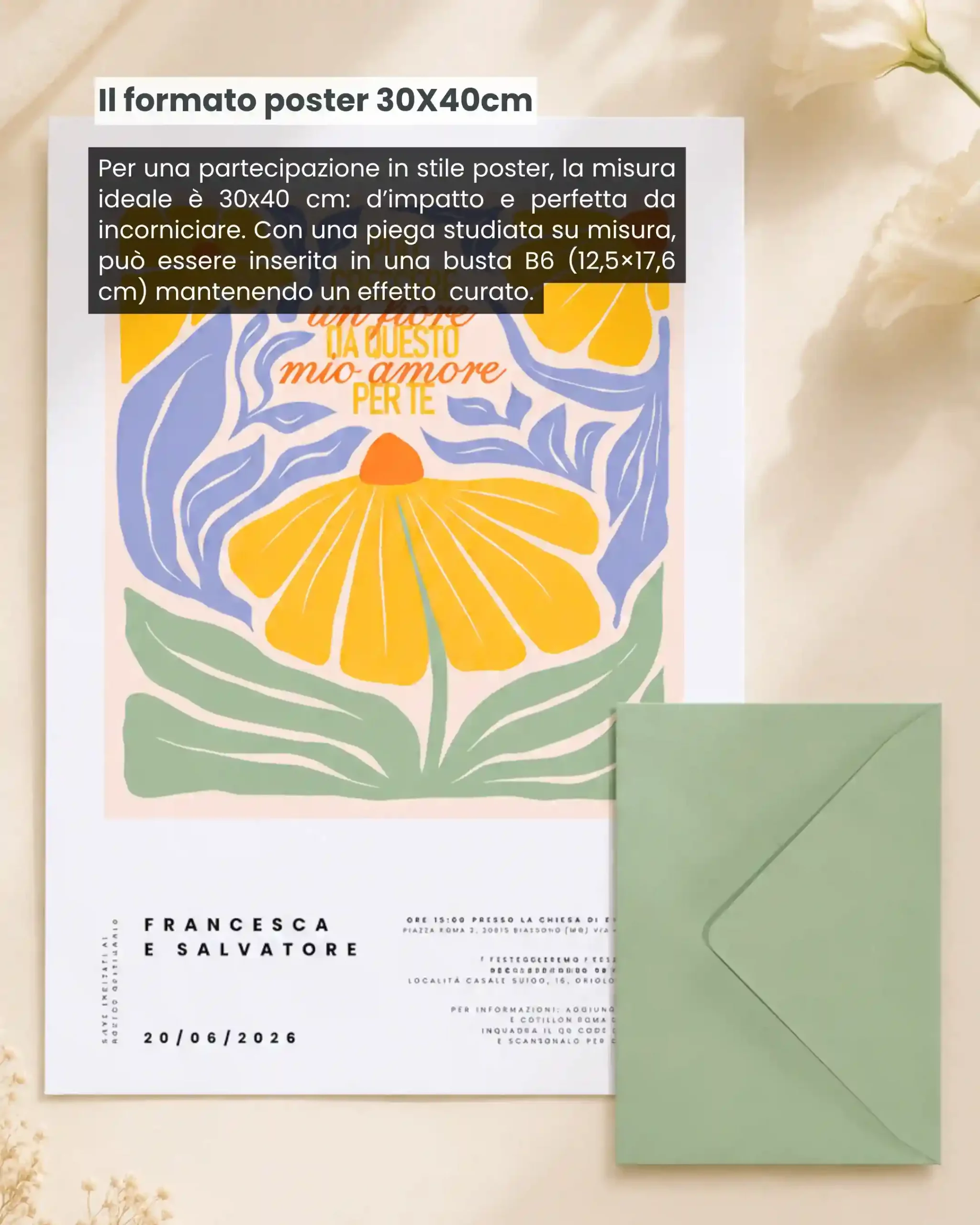Misure e formati delle partecipazioni di matrimonio - grafica wedding