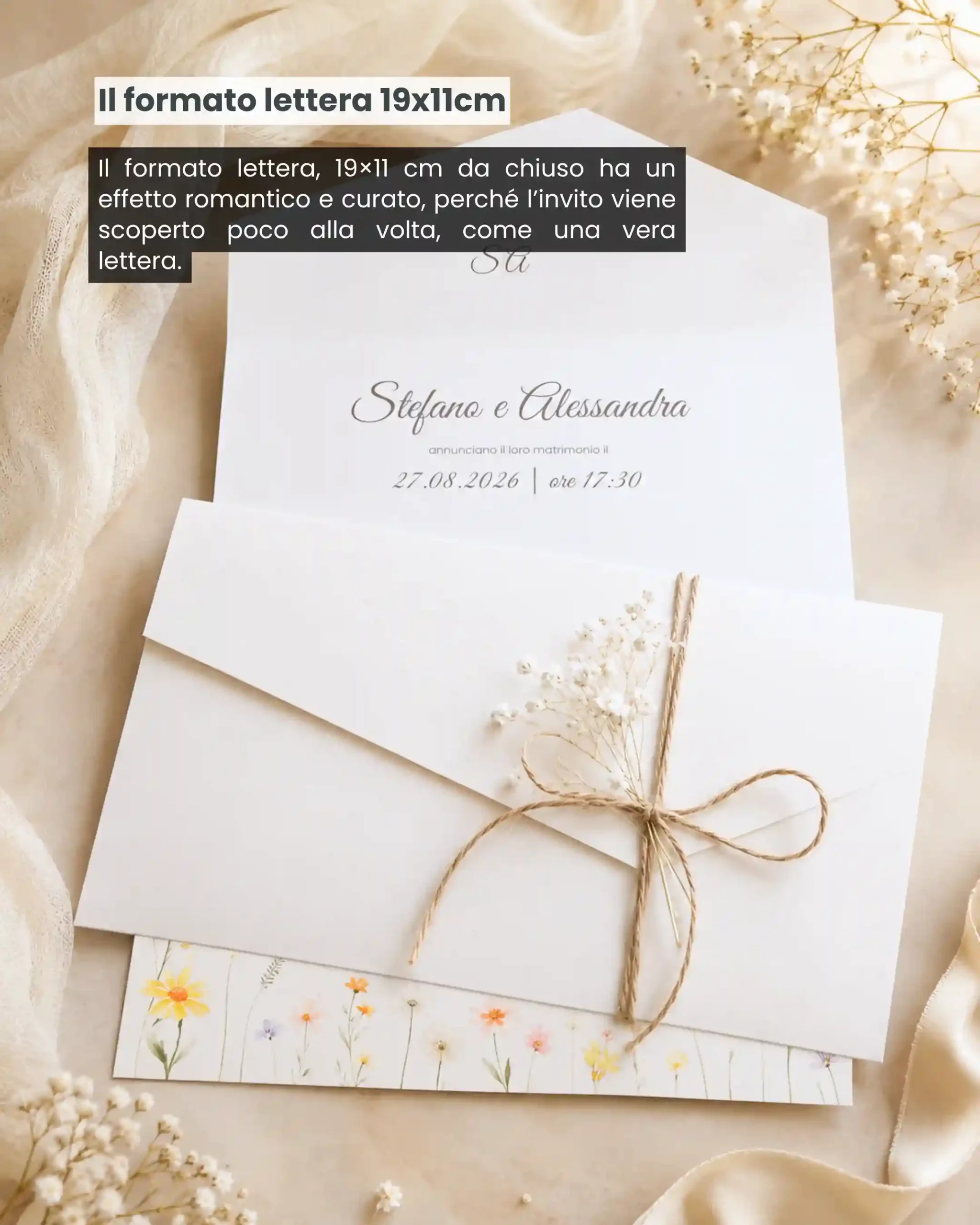 Misure e formati delle partecipazioni di matrimonio - grafica wedding