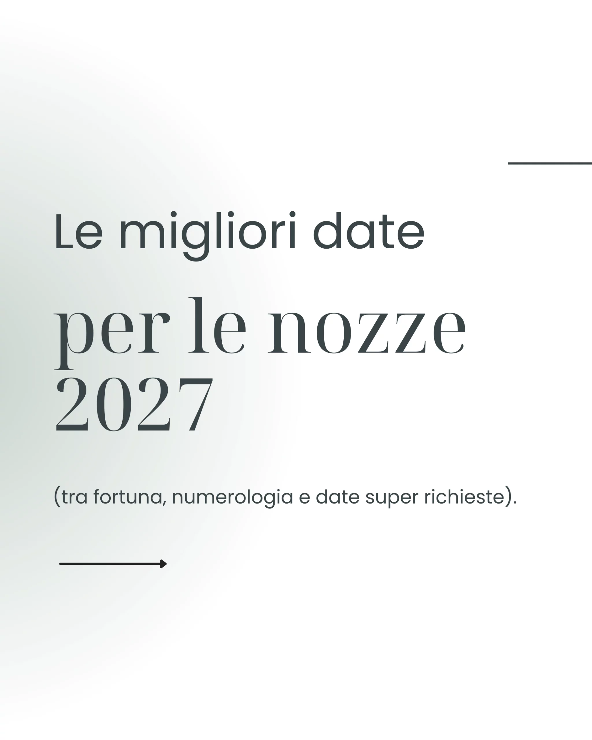 Le migliori date per sposarsi nel 2027