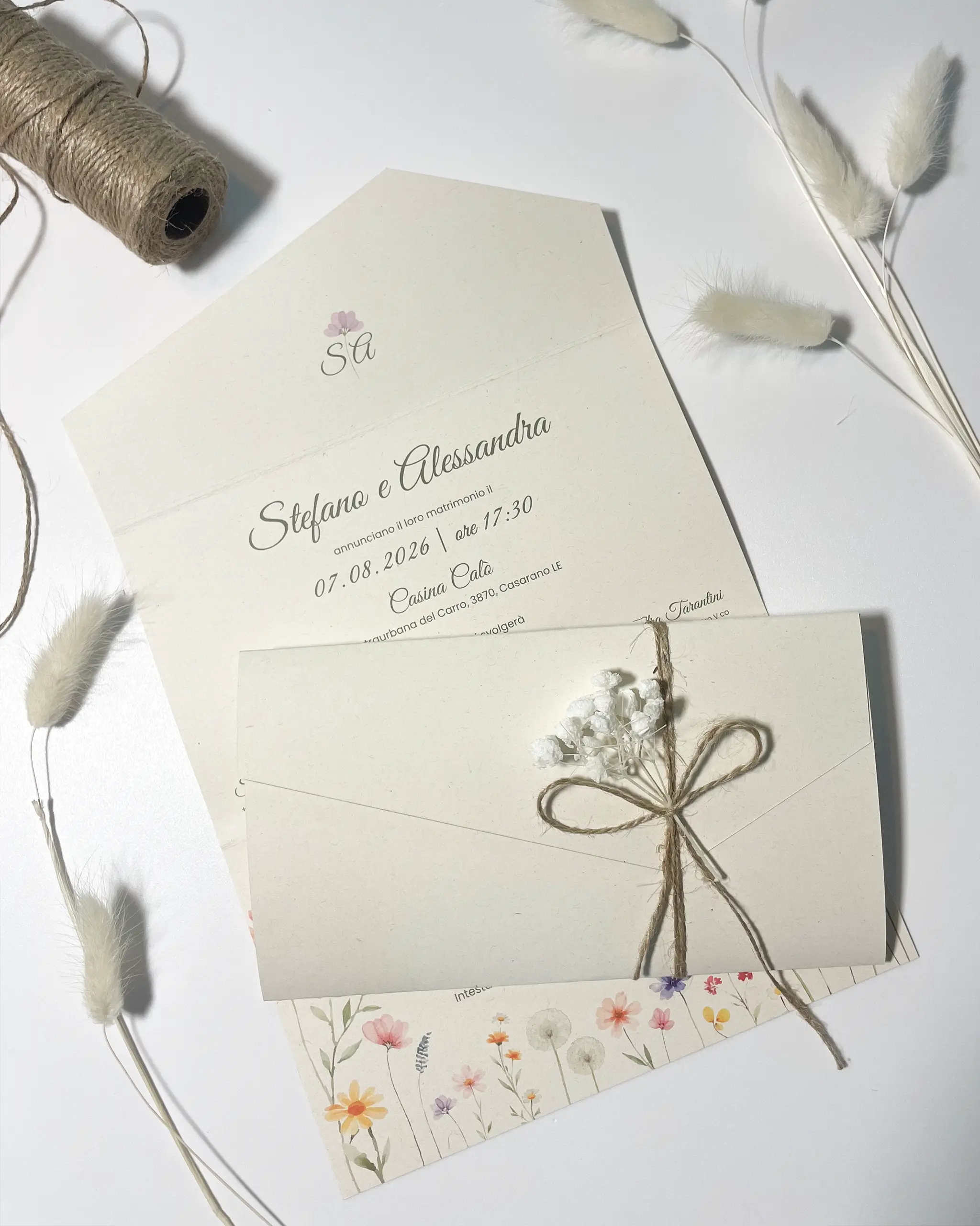 partecipazione di matrimonio materica - grafica wedding