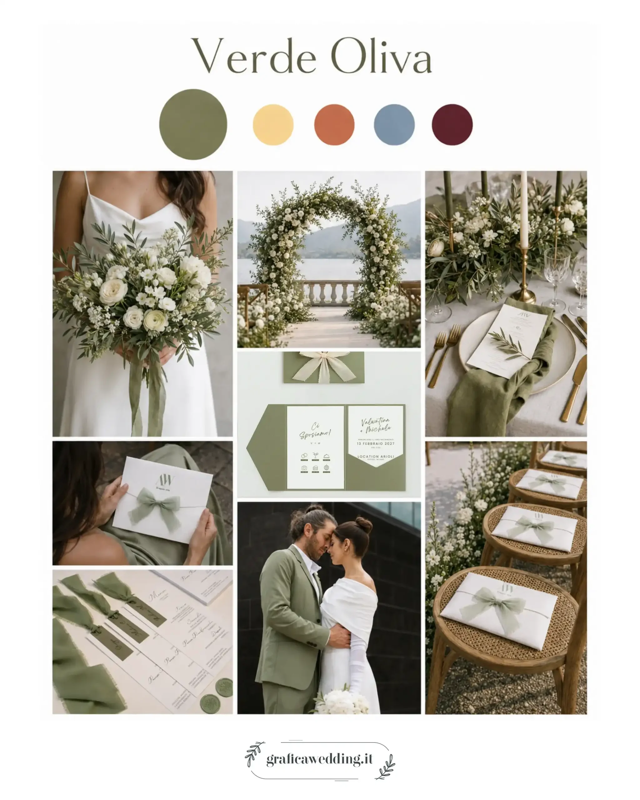 Top 5 wedding color trend 2027 - Verde - Grafica Wedding