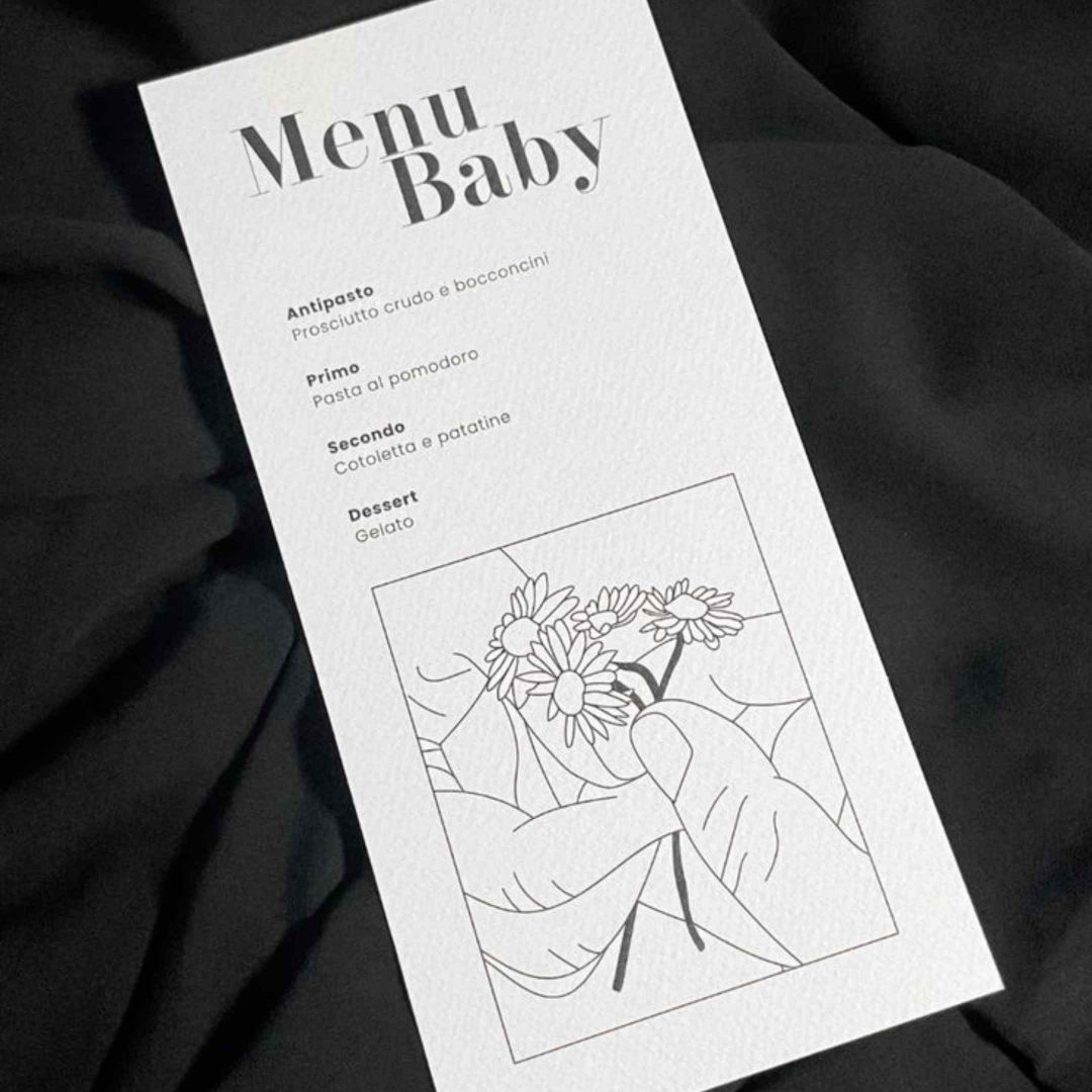 grafica wedding - menu matrimonio