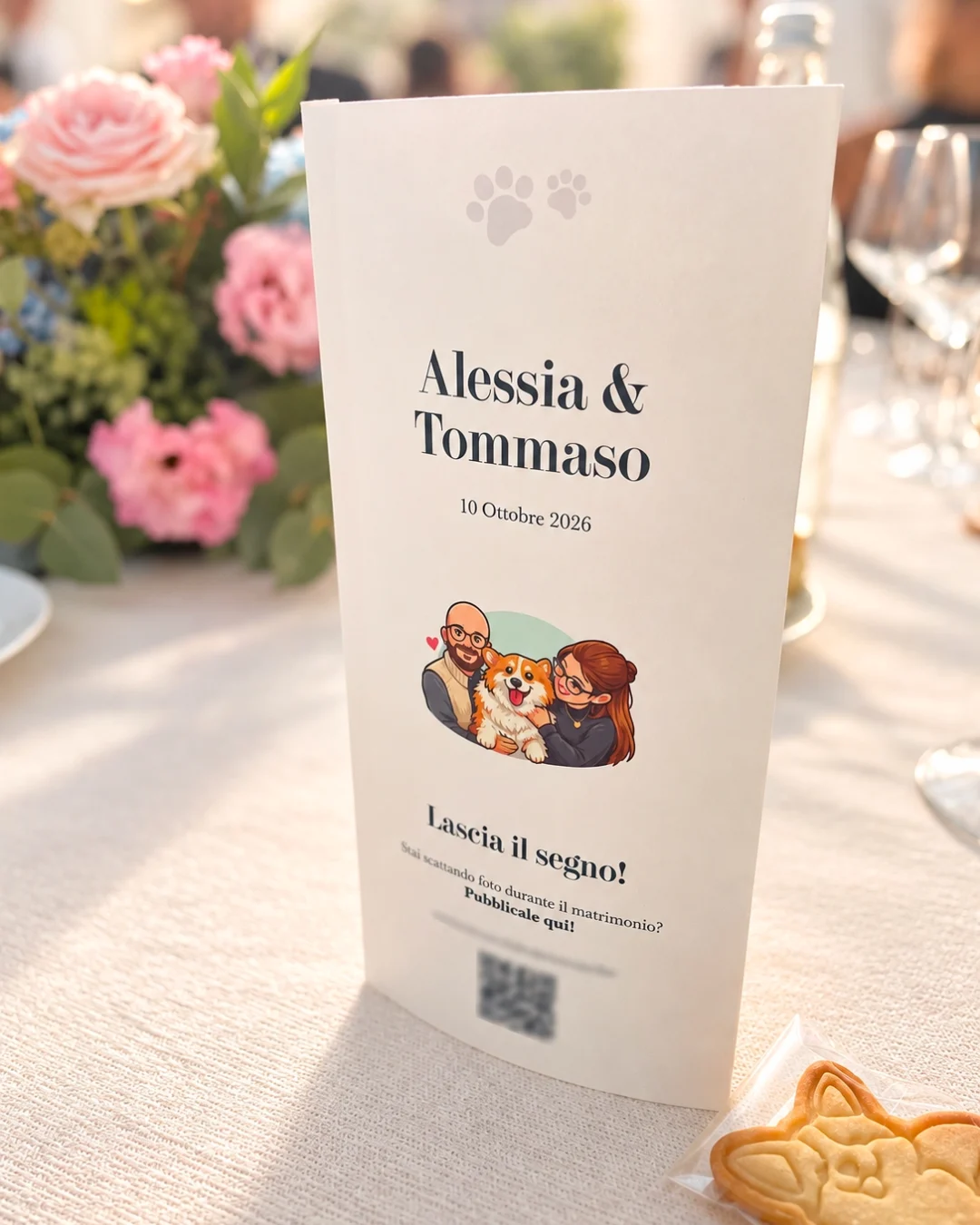 wedding menu a 3 facce - grafica wedding