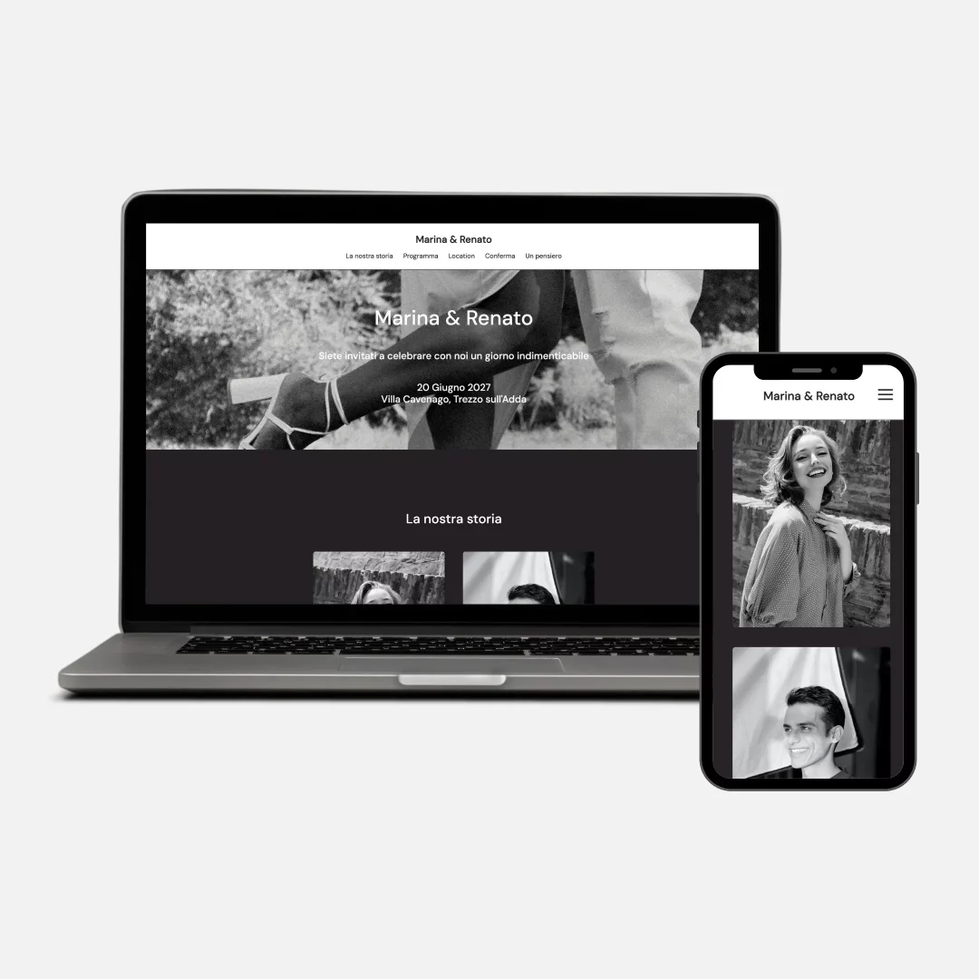 Sito web matrimonio - invito digitale - wedding website - grafica wedding