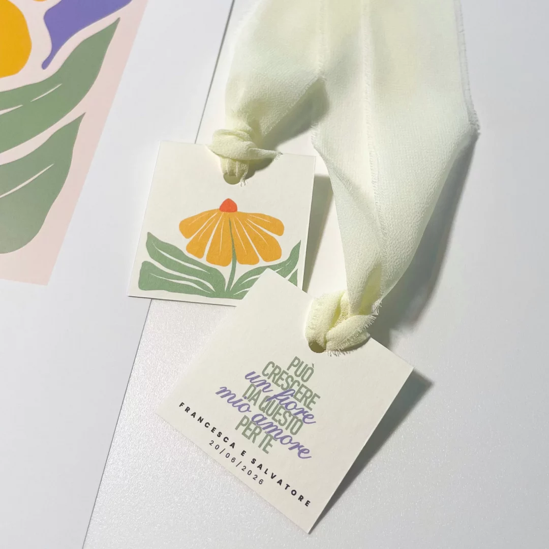 tag bomboniera matrimonio - grafica wedding
