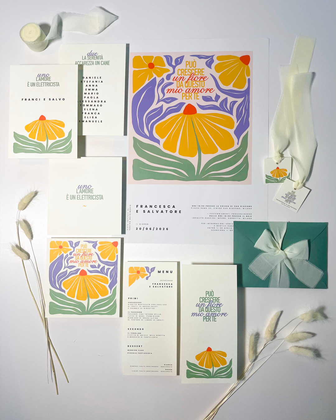wedding stationery - grafica coordinata matrimonio - grafica wedding