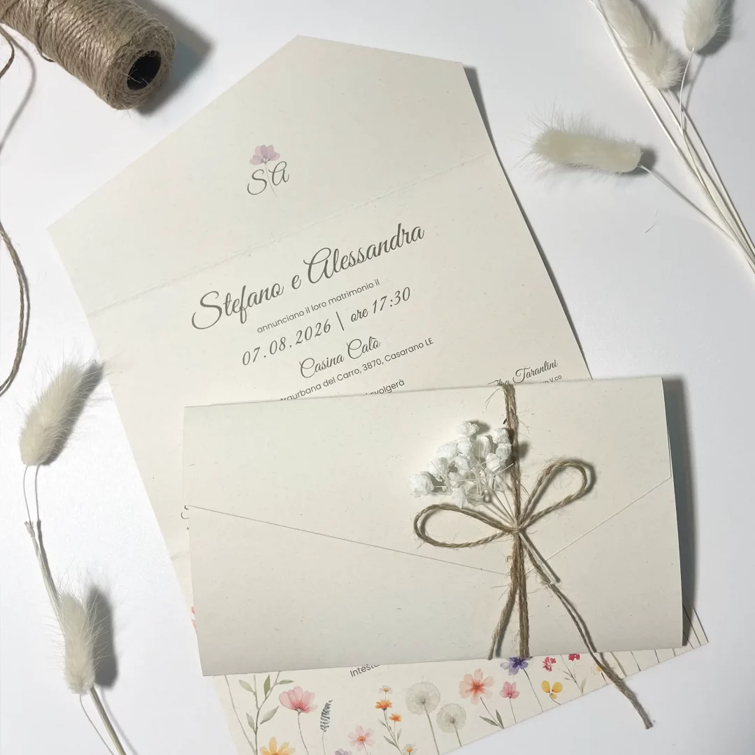 partecipazione di matrimonio materica - grafica wedding